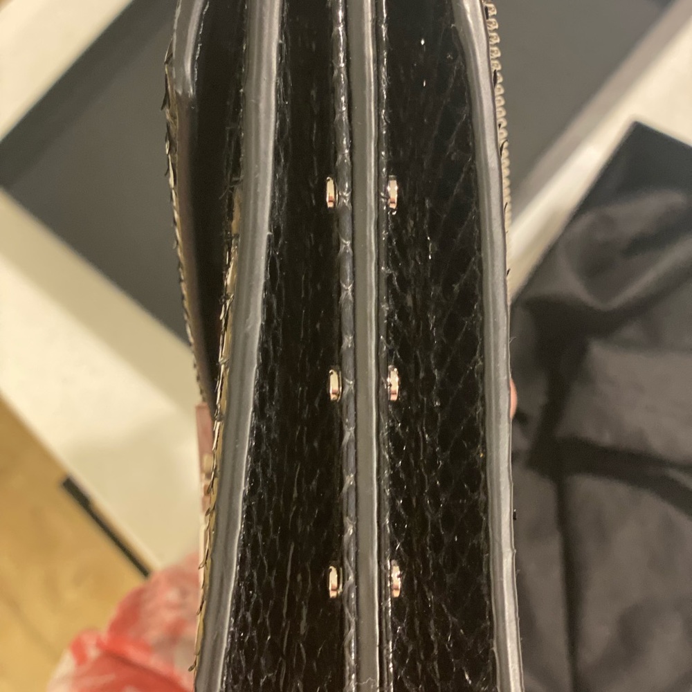 Black Ysl Python Bag With Silver Adjustable Straps - image 3